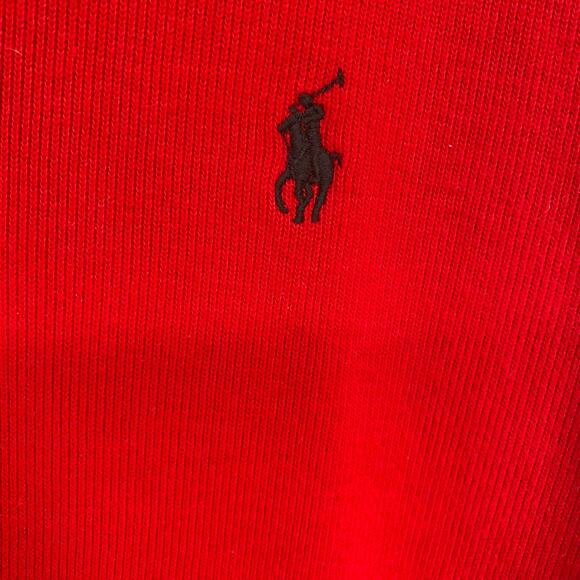 Polo Ralph Lauren Top Men’s Large 1/4 Zip Red Preppy Collegiate Heritage Classic - Picture 3 of 7